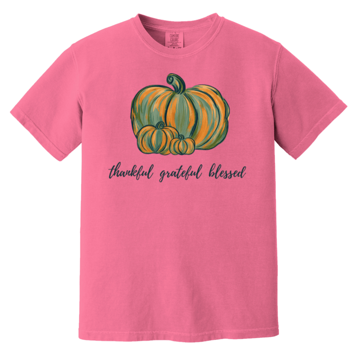 Grateful • Thankful • Blessed Heavyweight Tee – Fall Comfort Edition - Lazy Rockin H Ecom