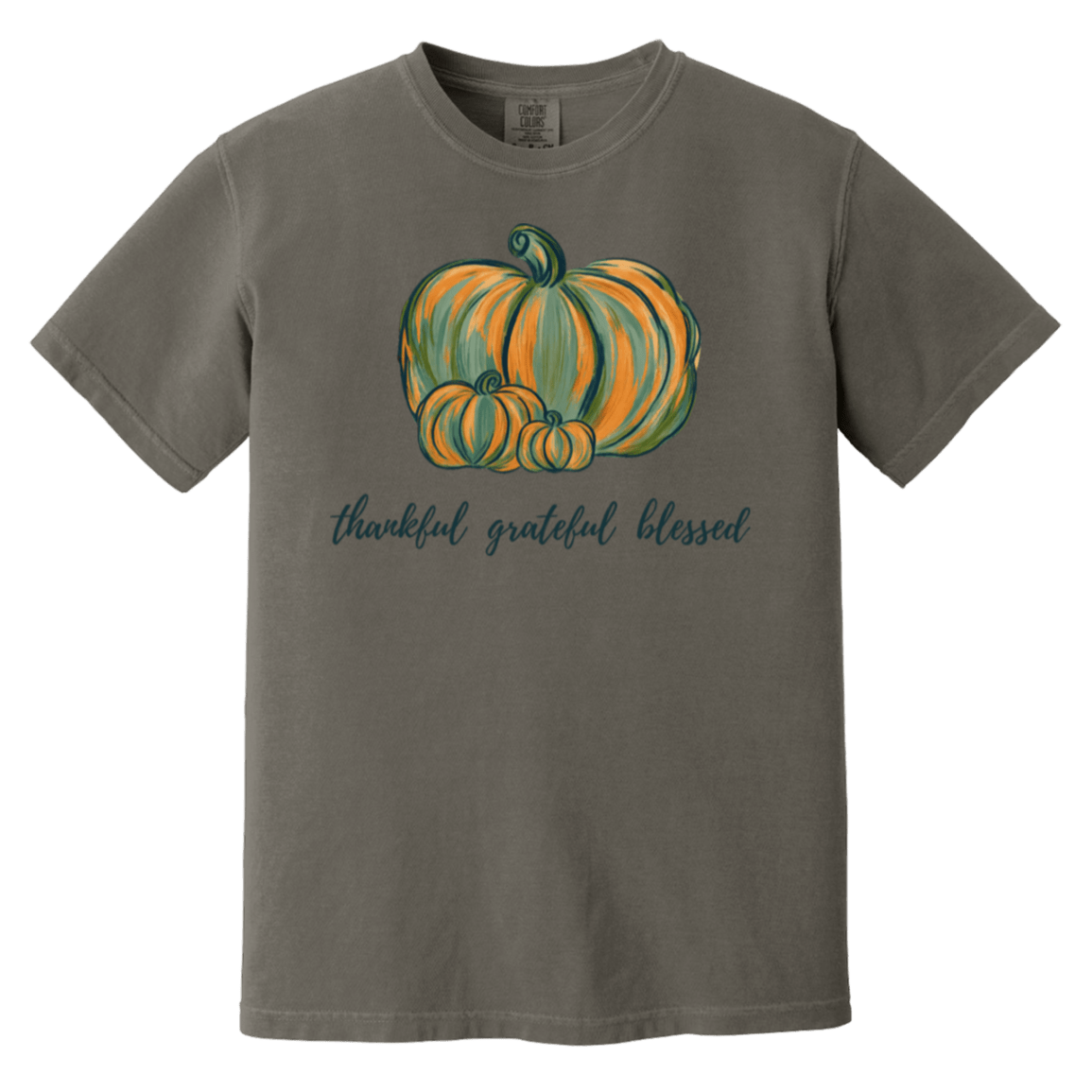 Grateful • Thankful • Blessed Heavyweight Tee – Fall Comfort Edition - Lazy Rockin H Ecom