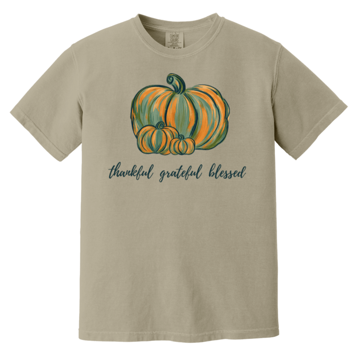 Grateful • Thankful • Blessed Heavyweight Tee – Fall Comfort Edition - Lazy Rockin H Ecom