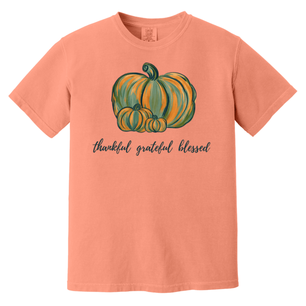 Grateful • Thankful • Blessed Heavyweight Tee – Fall Comfort Edition - Lazy Rockin H Ecom