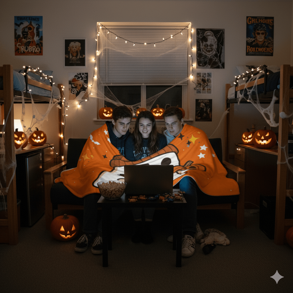 Halloween Fleece Blanket 60×80 – Spooky Throw for Teens & Young Adults - Lazy Rockin H Ecom