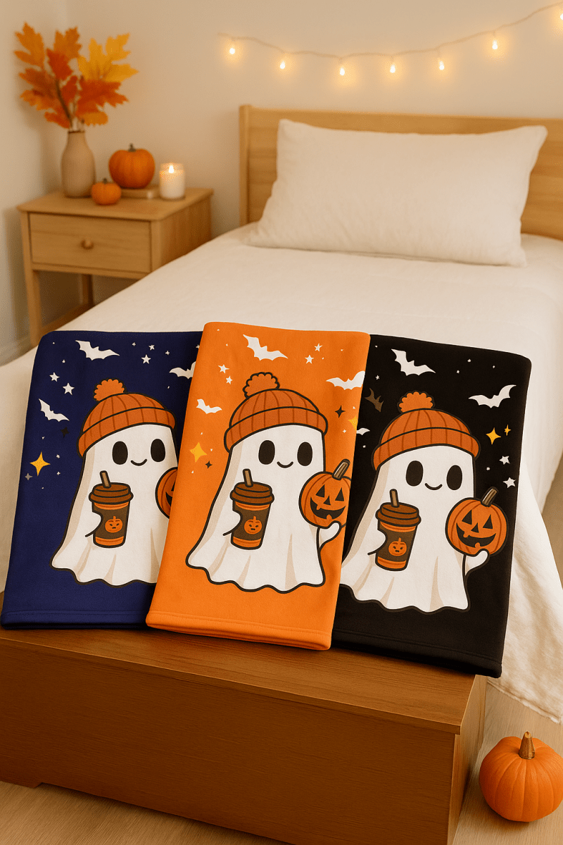 Halloween Fleece Blanket 60×80 – Spooky Throw for Teens & Young Adults - Lazy Rockin H Ecom