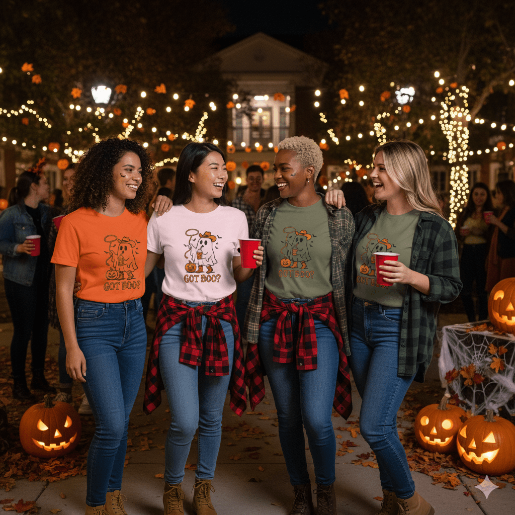 Halloween Ghost Tee – Got Boo? Unisex Cotton T-Shirt | Fun Fall Parties & Trick - or - Treat - Lazy Rockin H Ecom