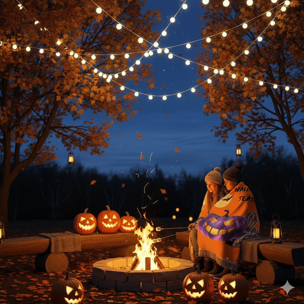 Halloween Sherpa Blanket 60×80 – Scary Soft, Seriously Spooky, Perfect for Dorm Movie Nights - Lazy Rockin H Ecom