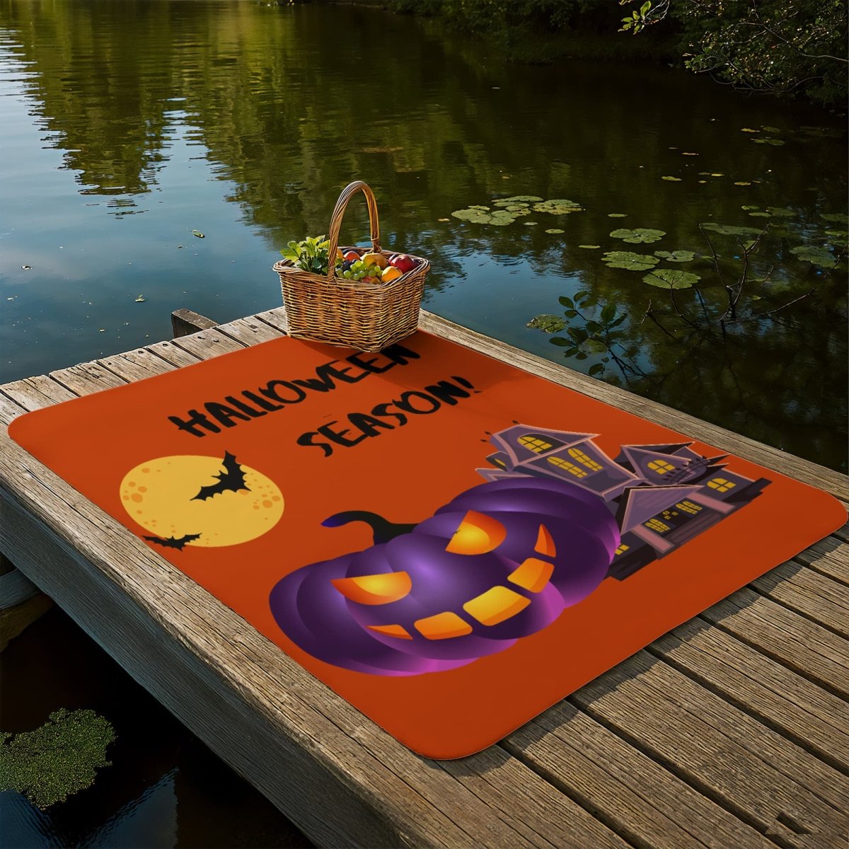 Halloween Sherpa Blanket 60×80 – Scary Soft, Seriously Spooky, Perfect for Dorm Movie Nights - Lazy Rockin H Ecom