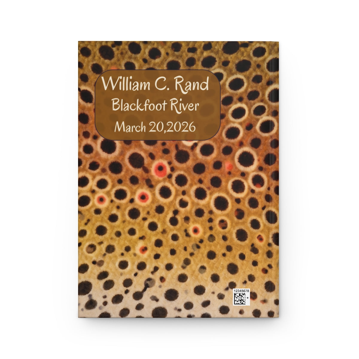 Brown Trout Fishing Journal – Personalized Matte Hardcover | Colors of Montana Waters