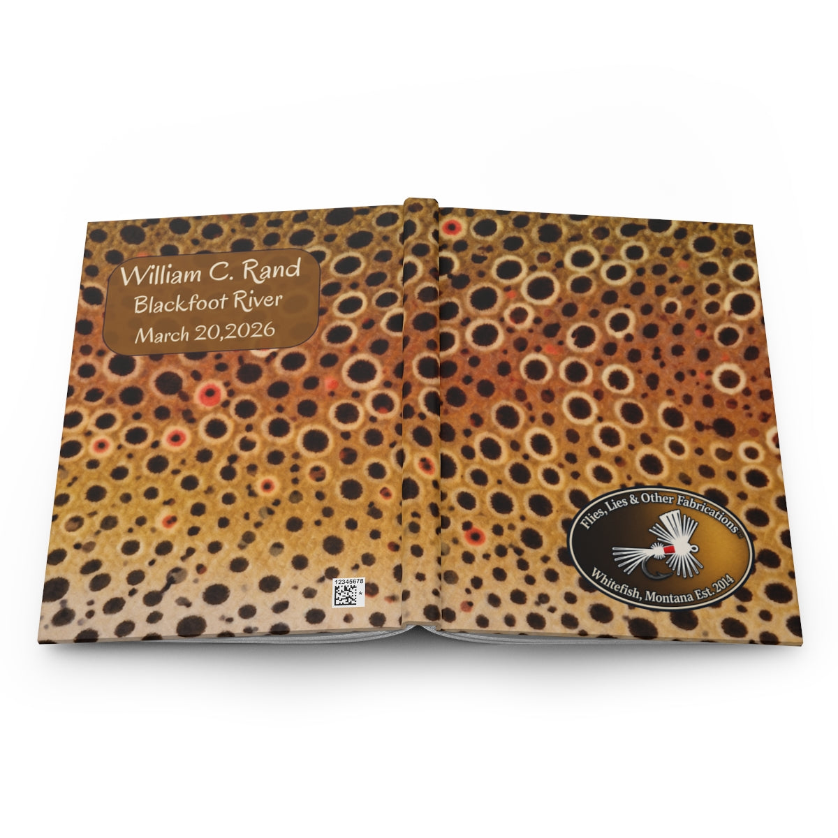 Brown Trout Fishing Journal – Personalized Matte Hardcover | Colors of Montana Waters