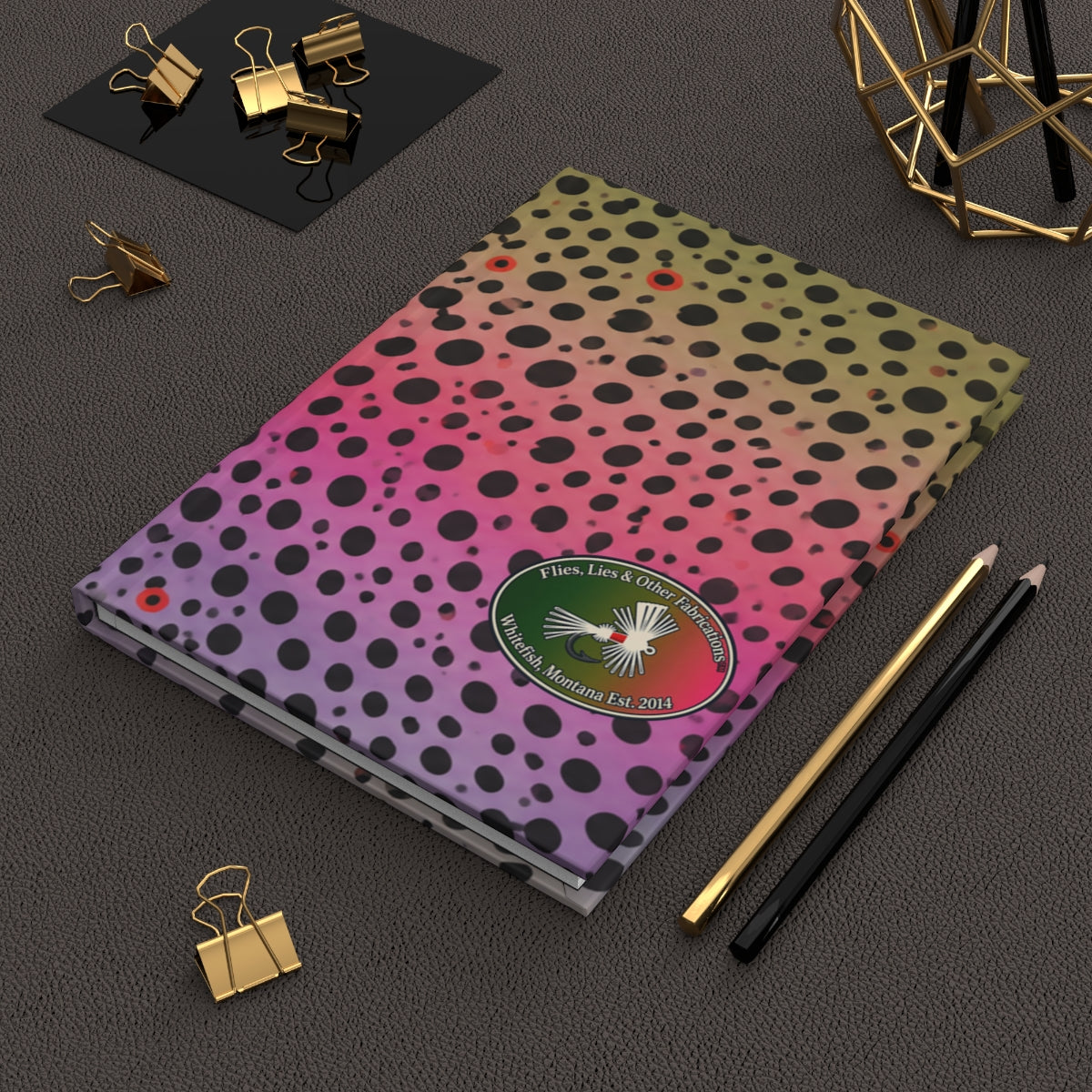 Personalized Rainbow Trout Flyfishing Journal