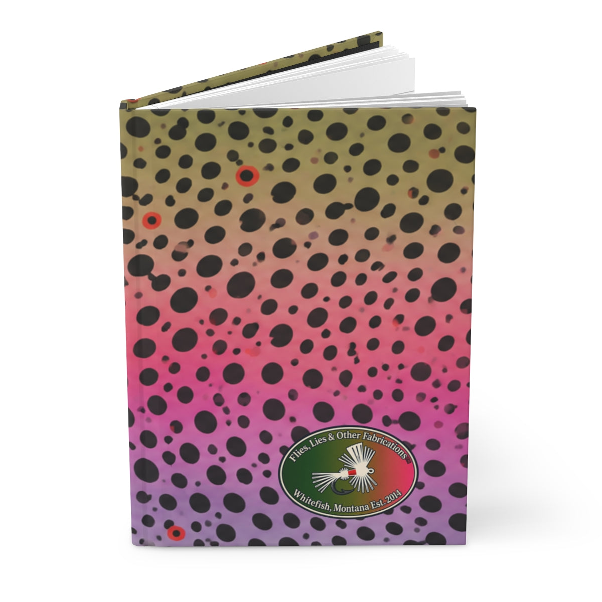 Personalized Rainbow Trout Fly Fishing Journal – Matte Hardcover Fishing Log