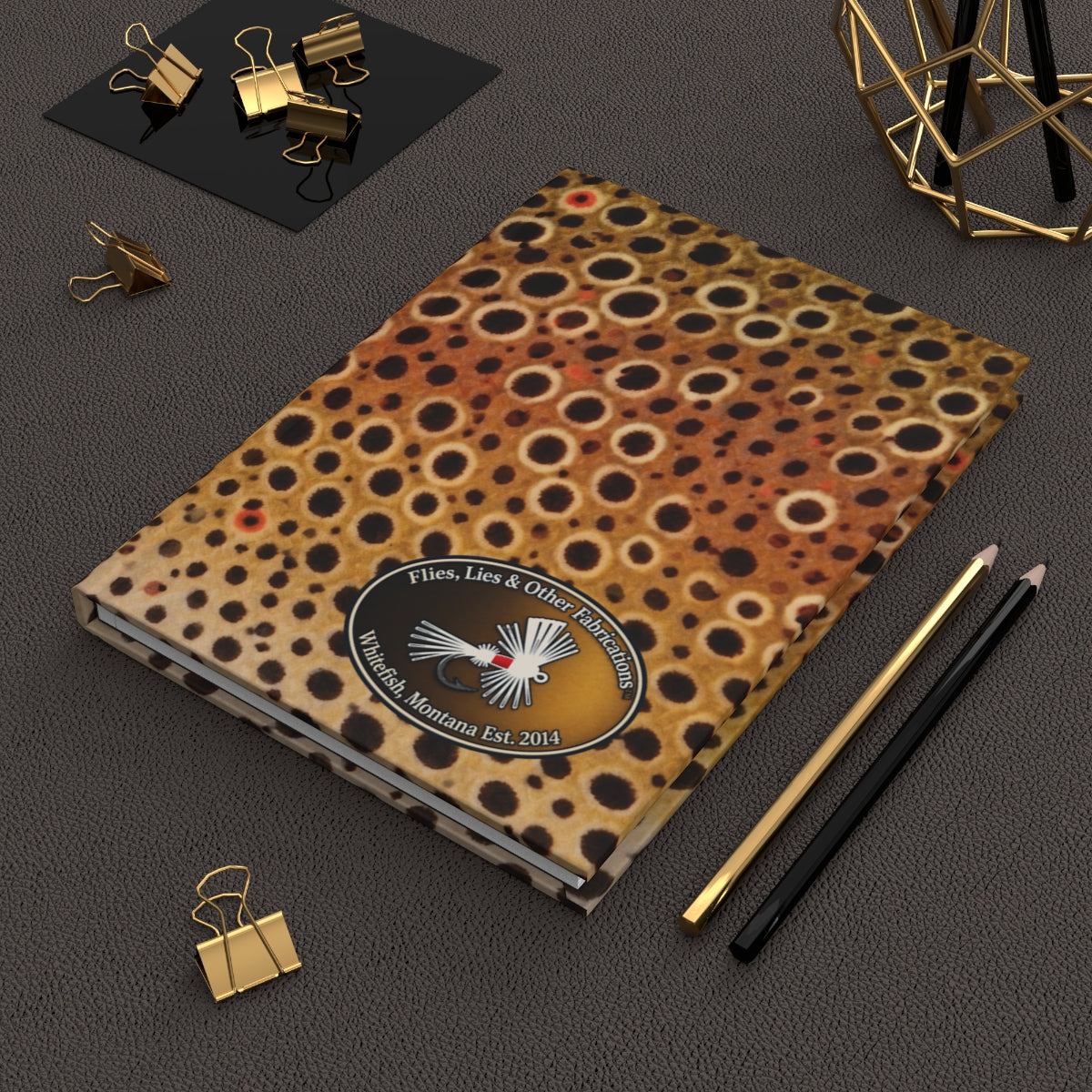 Brown Trout Fishing Journal – Personalized Matte Hardcover | Colors of Montana Waters