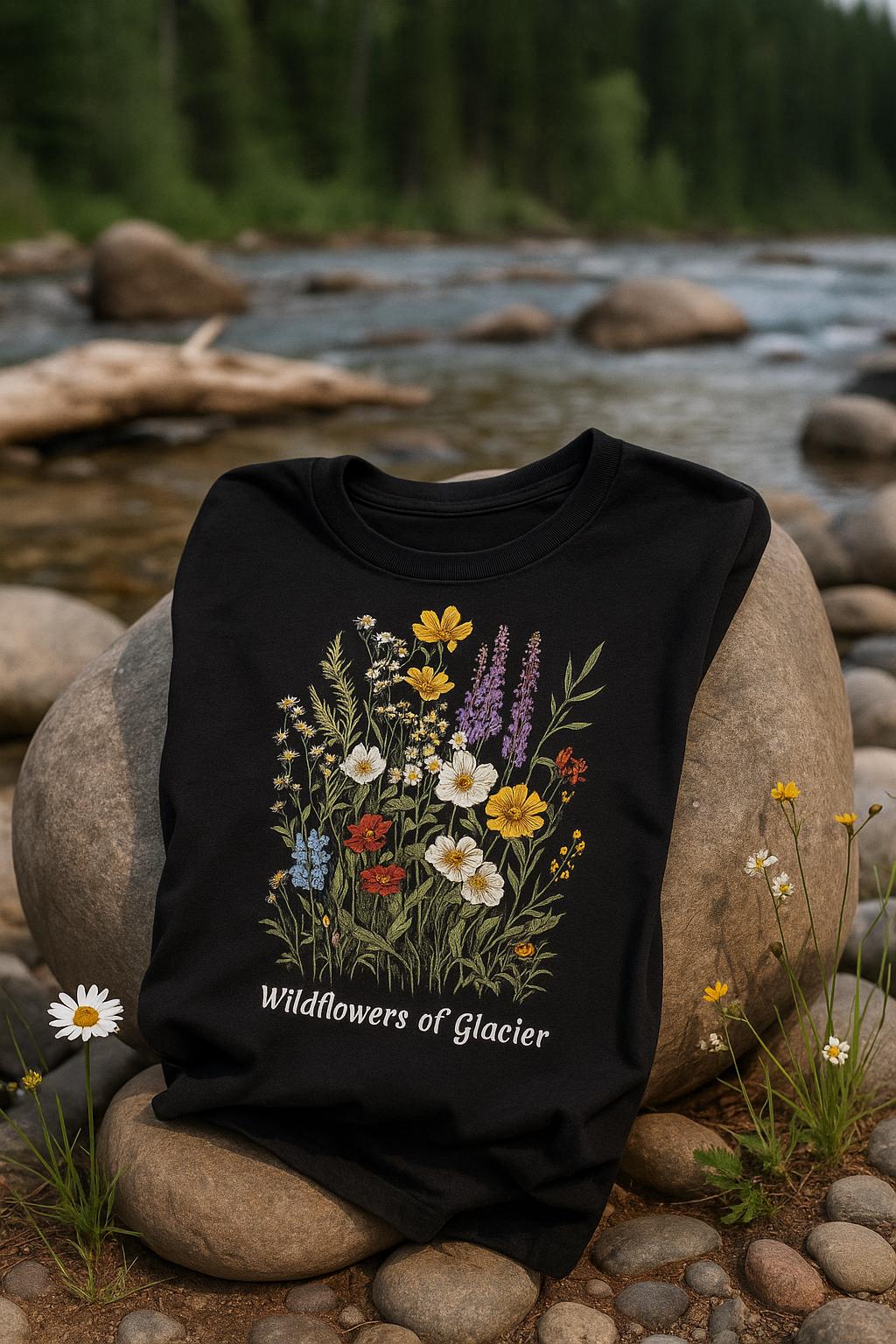 Wildflowers of Glacier Boho Bouquet T-shirt