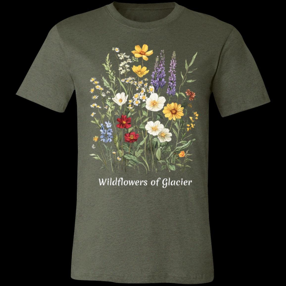 Wildflowers of Glacier Boho Bouquet T-shirt