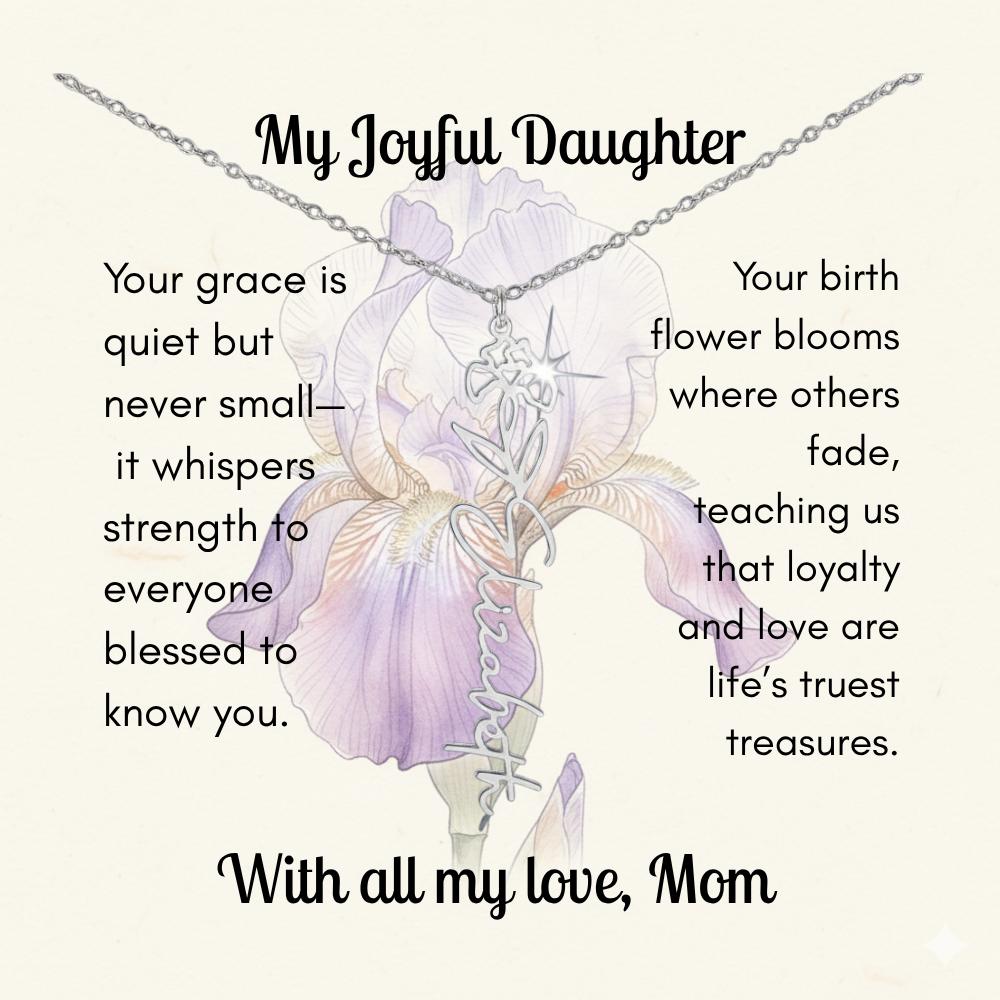 Custom Made & Personalized Birth Flower Necklace – Choose Your Month’s Flower  Finish