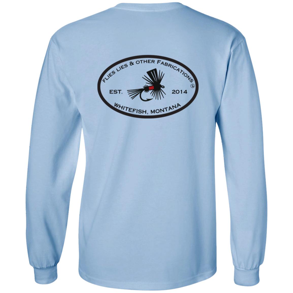 Montana Fly Fishing Long Sleeve Shirt – Flies, Lies & Other Fabrications™ – Trout Fishing Shirt – Fly Fisherman Gift