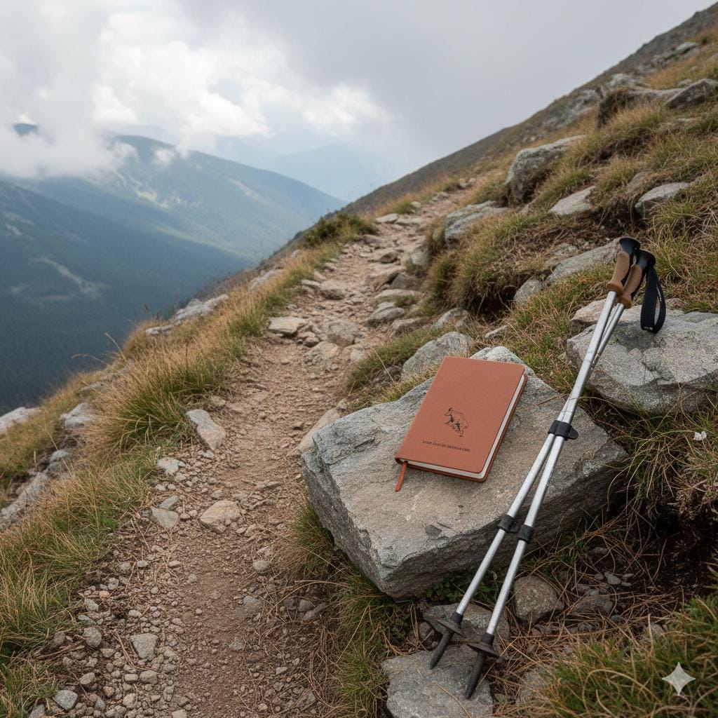 Personalized Mountain Goat Vegan Leather Journal – Hiking & Cabin Log