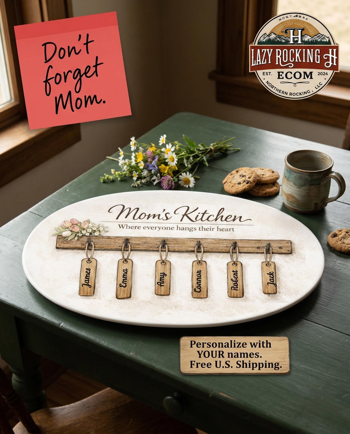 Mom’s Kitchen Personalized Family Platter – The Gift She’ll Treasure Forever