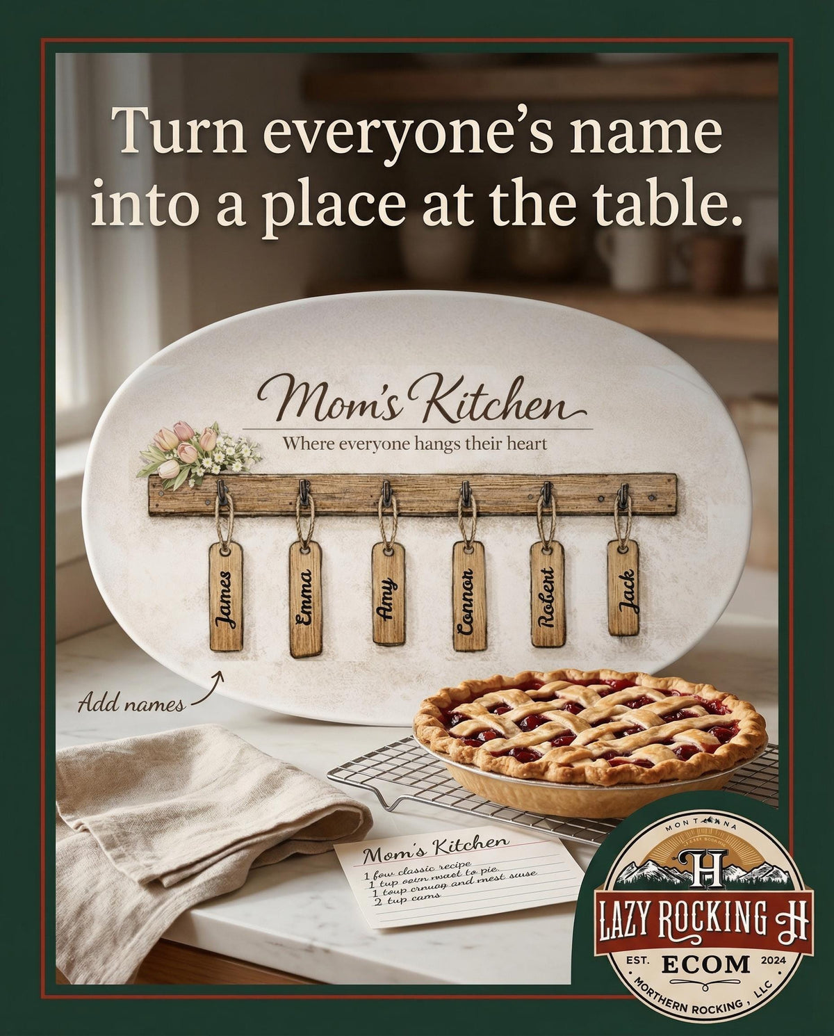 Mom’s Kitchen Personalized Family Platter – The Gift She’ll Treasure Forever