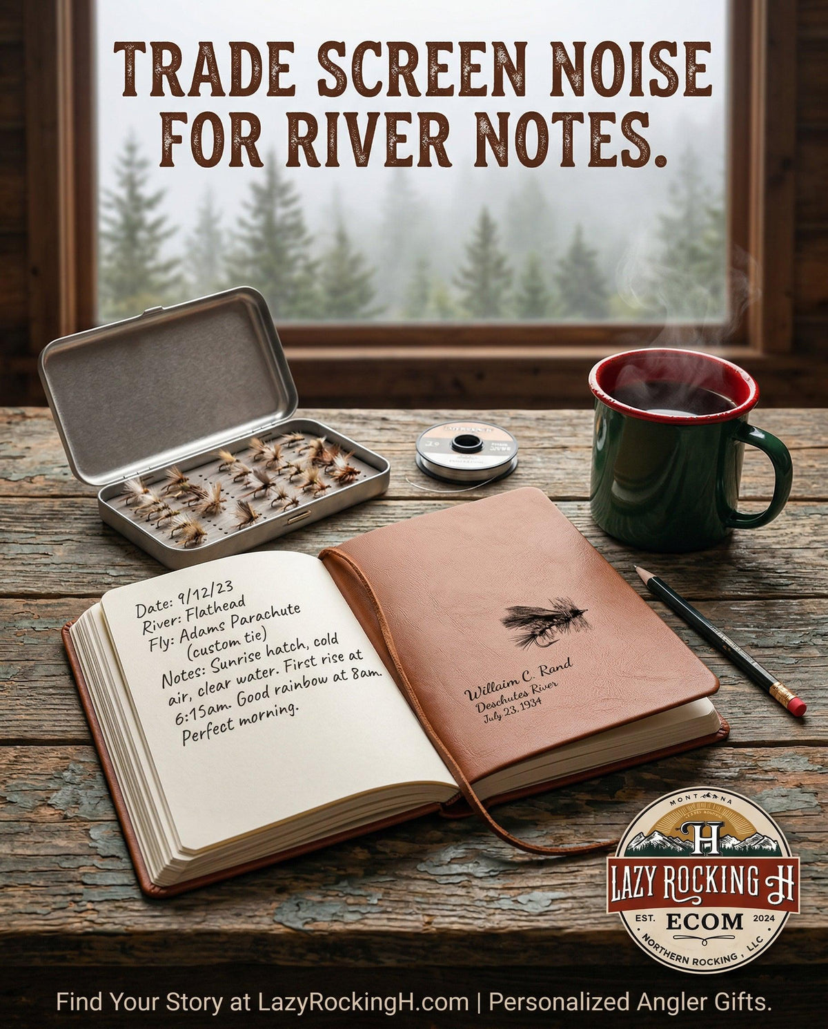 Personalized Stimulator Fly Fishing Journal – 49 North of Noise™ Angler Log Book