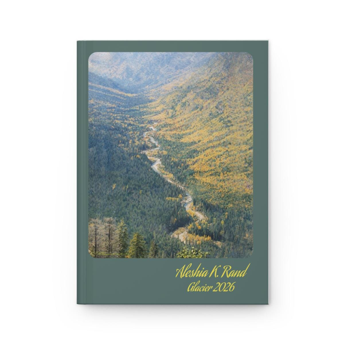 Personalized Glacier Reflection Journal | Watercolor Nature Wellness Notebook | Mental Health Gift for Women