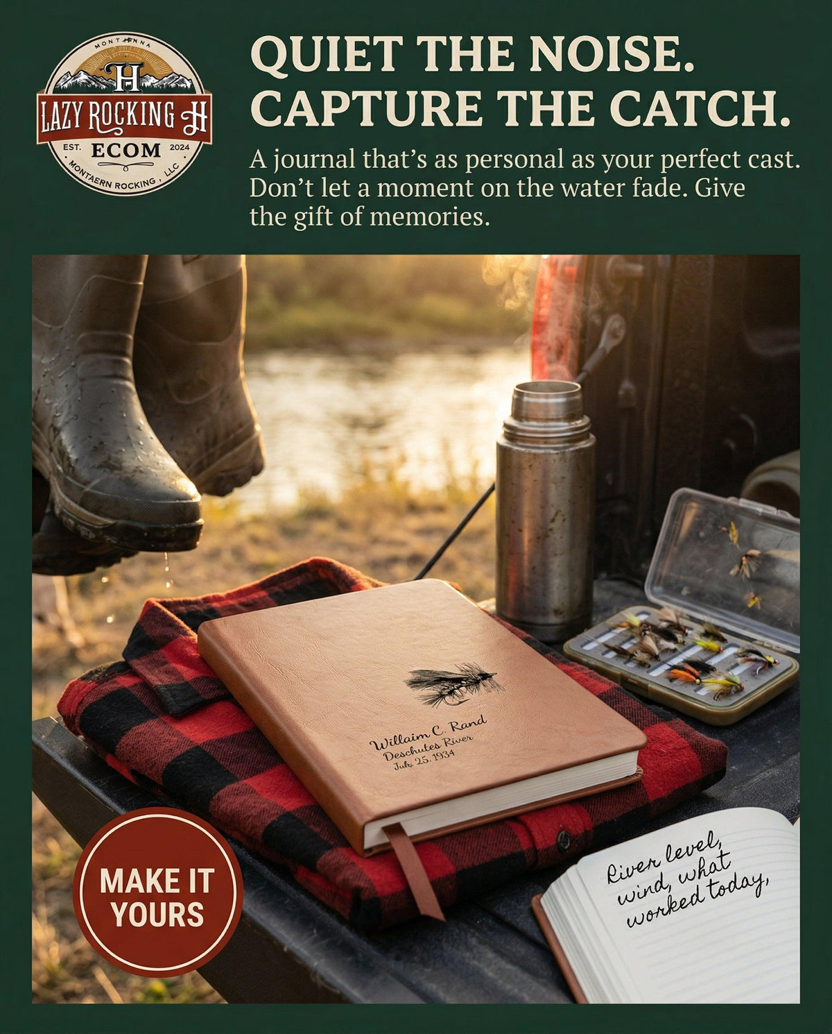 Personalized Stimulator Fly Fishing Journal – 49 North of Noise™ Angler Log Book