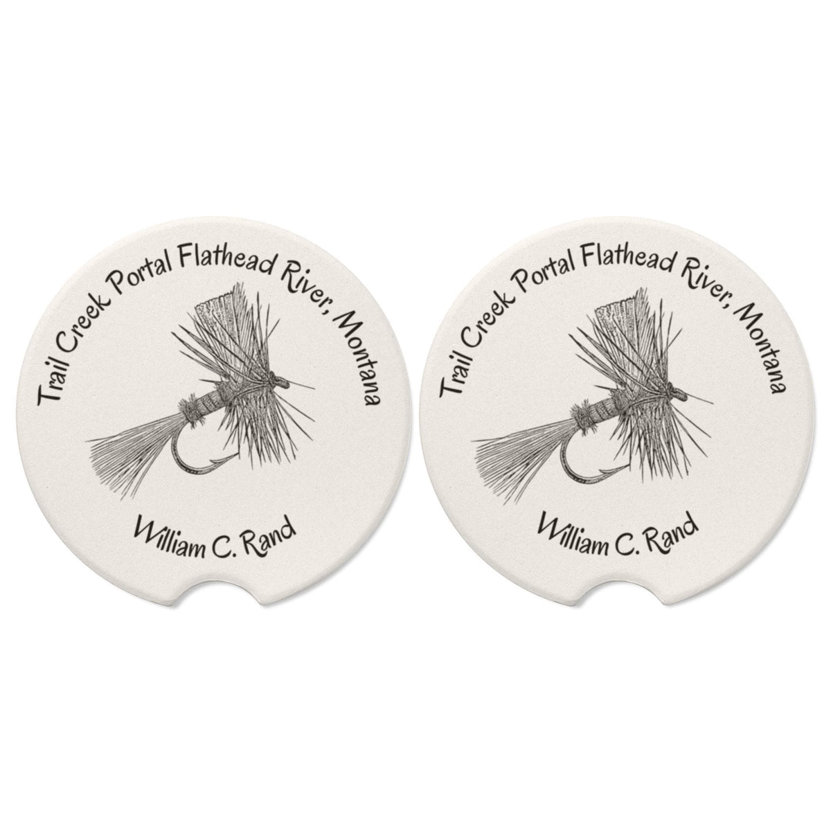 His Truck His Coaster Your Message| Personalized Soapstone Cup Holder Coaster Set (2 Pack)
