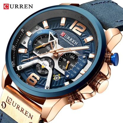 CURREN Military Chronograph Wristwatch