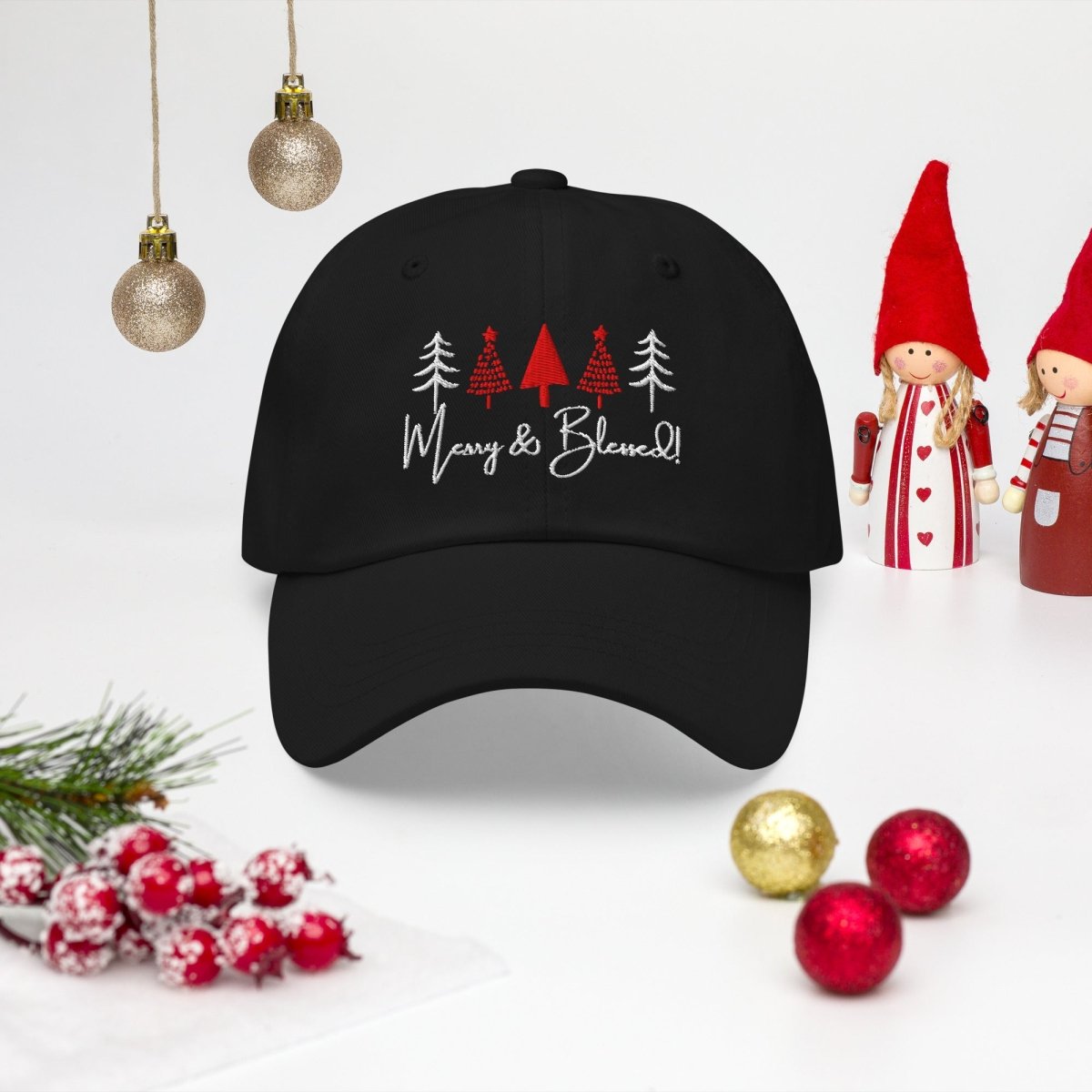 Merry & Blessed Christmas Hat - Lazy Rockin H Ecom