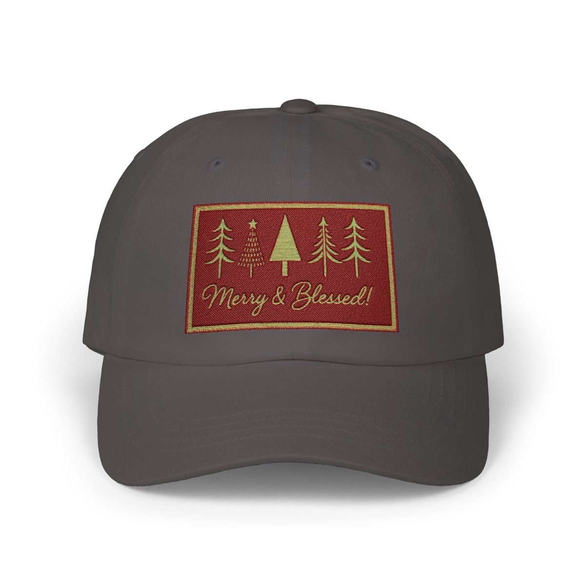 Merry & Blessed Christmas Patch Hat – Vintage Low - Profile Holiday Cap - Lazy Rockin H Ecom