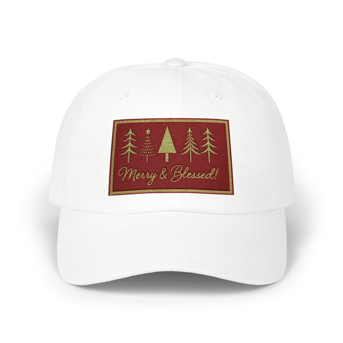 Merry & Blessed Christmas Patch Hat – Vintage Low - Profile Holiday Cap - Lazy Rockin H Ecom