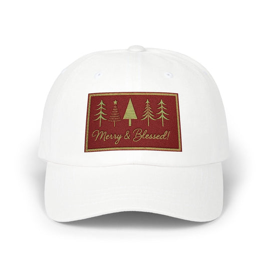 Merry & Blessed Christmas Patch Hat – Vintage Low - Profile Holiday Cap - Lazy Rockin H Ecom
