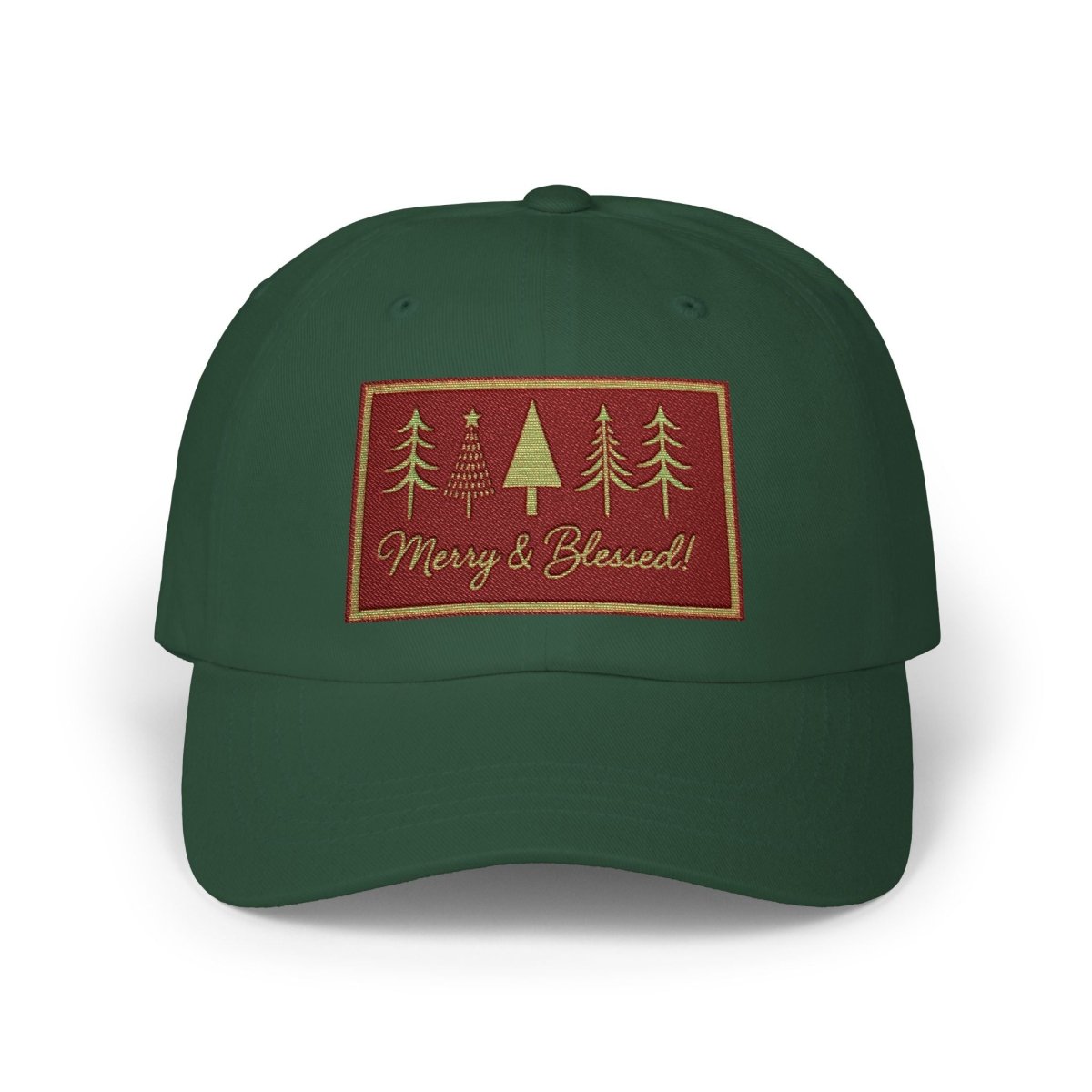 Merry & Blessed Christmas Patch Hat – Vintage Low - Profile Holiday Cap - Lazy Rockin H Ecom