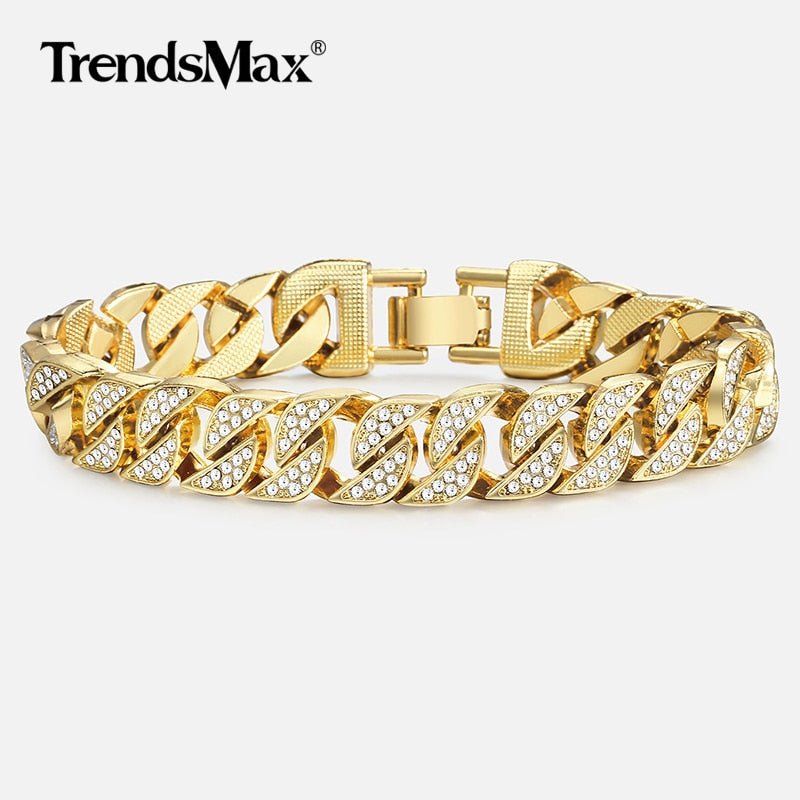 Miami Gold Curb Cuban Bracelet - Lazy Rockin H Ecom