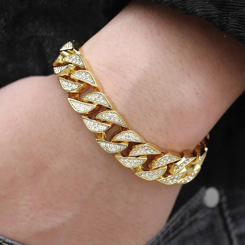 Miami Gold Curb Cuban Bracelet - Lazy Rockin H Ecom