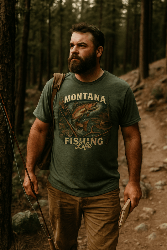 Montana Fishing Comfort Tee - Lazy Rockin H Ecom
