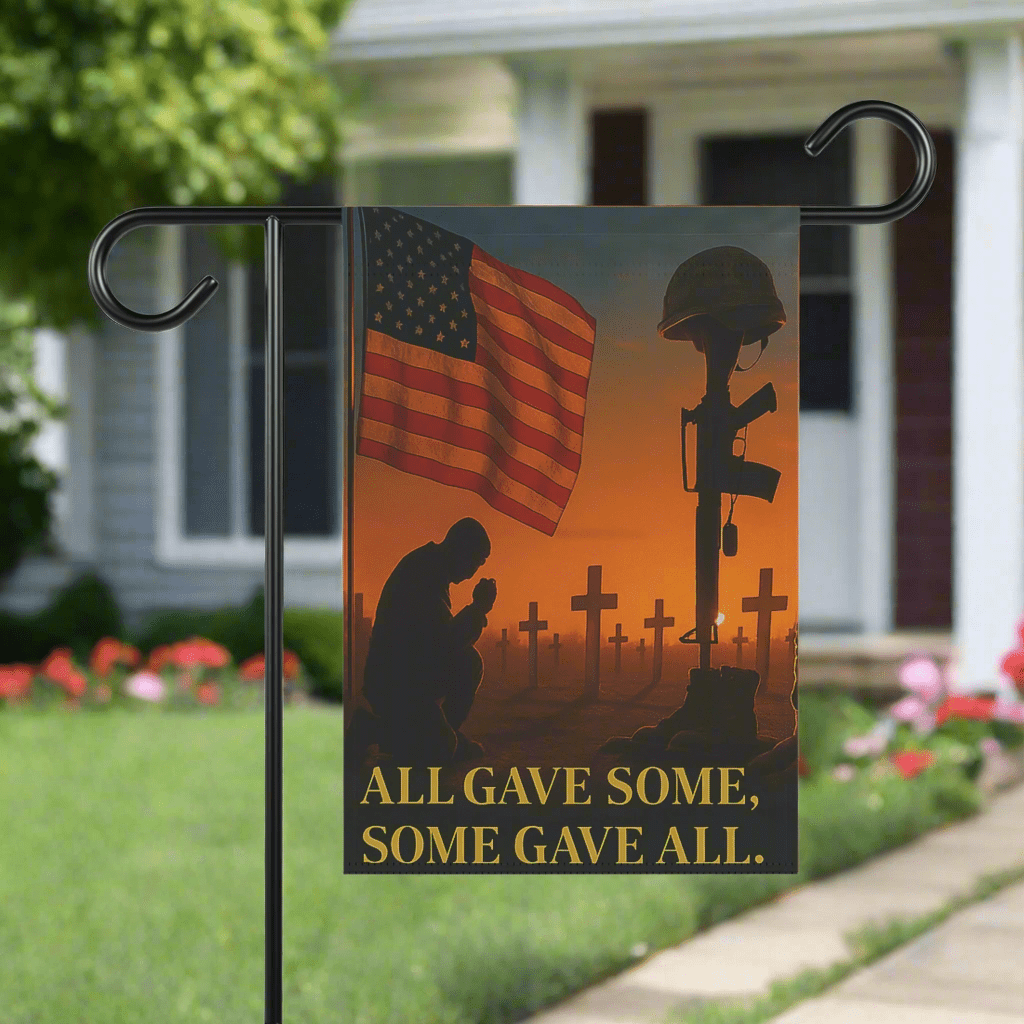 Patriotic Double - Sided Flag, Military Memorial Decor, Veteran's Day Tribute, Home & Garden Decoration, Commemorative Flag - Lazy Rockin H Ecom