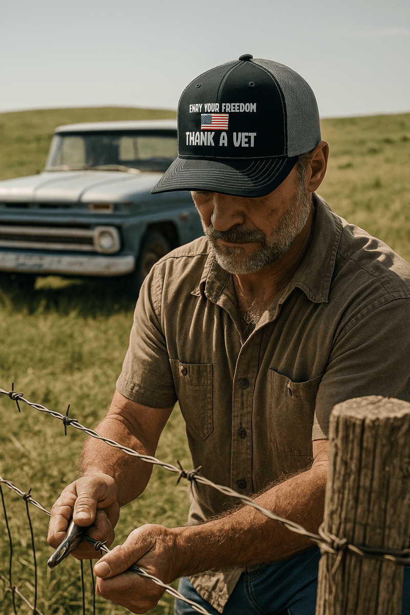Patriotic Snapback Trucker Cap – Celebrate Freedom & Honor Veterans | Casual Everyday Hat - Lazy Rockin H Ecom