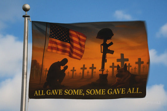 Patriotic Double-Sided Flag, Military Memorial Decor, Veteran's Day Tribute, Home & Garden Decoration, Commemorative Flag