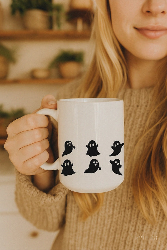 👻 Got Boo? Black Ghosts White Ceramic Mug