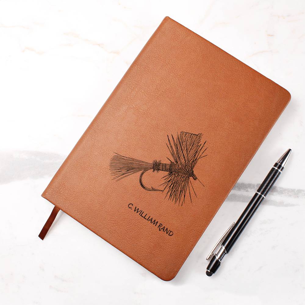 Royal Wulff Leather Journal — Personalized Fly Fishing Notebook for Men - Lazy Rockin H Ecom