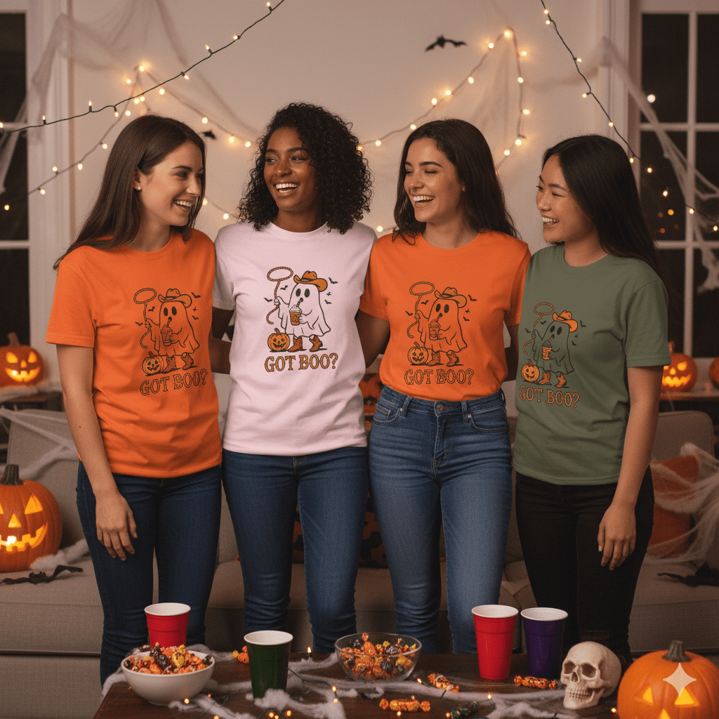 Spooky Cowboy Ghost Tee - Lazy Rockin H Ecom