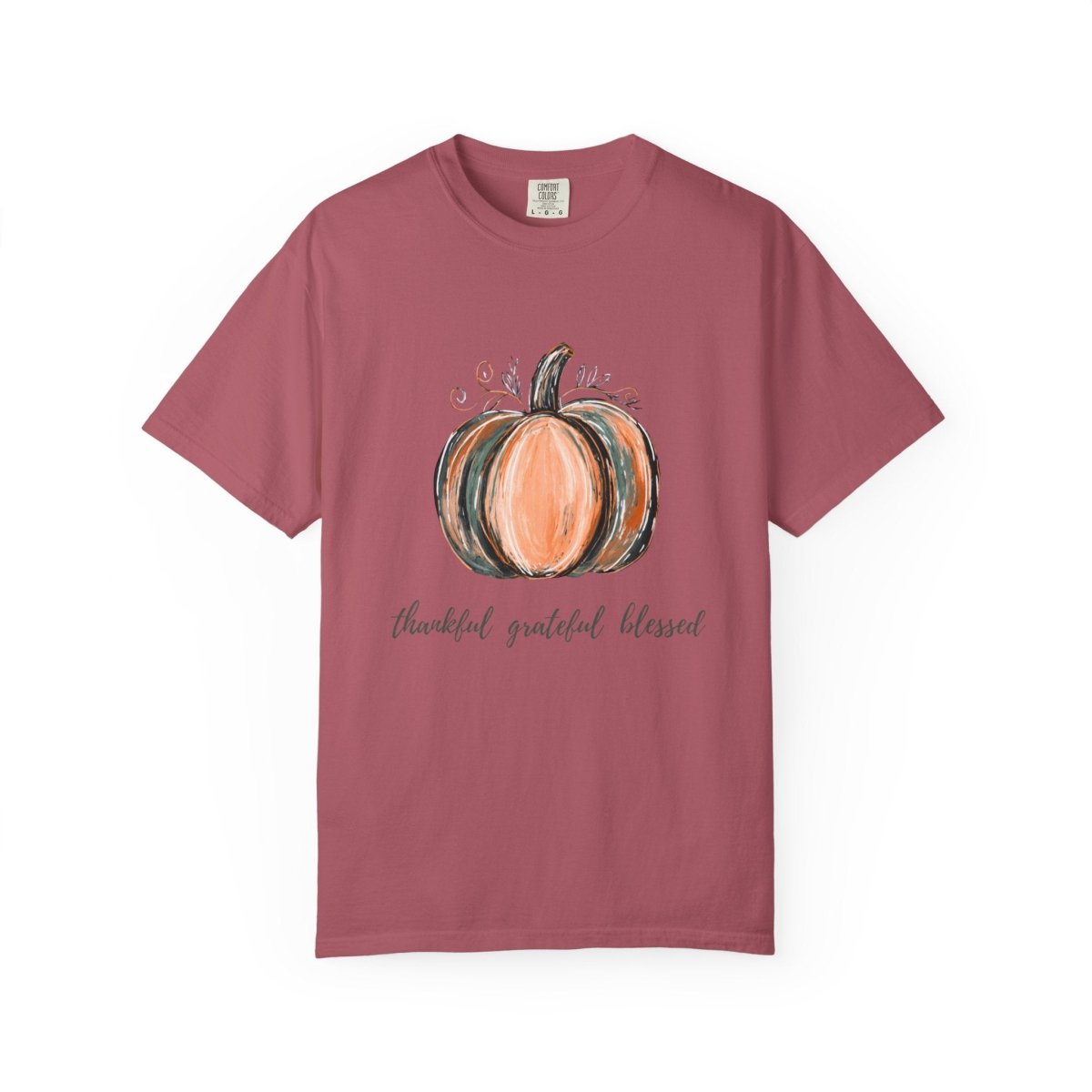 Thankful Grateful Blessed Pumpkin Tee – Fall & Thanksgiving Shirt for Women - Lazy Rockin H Ecom