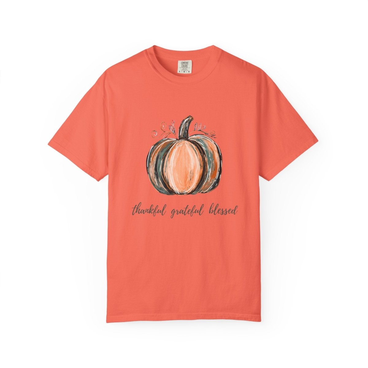 Thankful Grateful Blessed Pumpkin Tee – Fall & Thanksgiving Shirt for Women - Lazy Rockin H Ecom