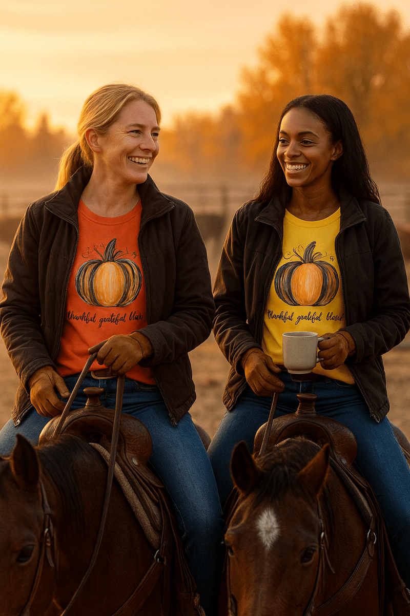 “Thankful. Grateful. Blessed.” — Your New Favorite Fall Tee 🍂 - Lazy Rockin H Ecom