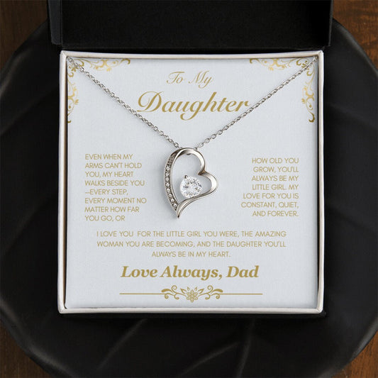 To My Daughter: Forever Heart Necklace from Dad – Symbol of Unending Love - Lazy Rockin H Ecom