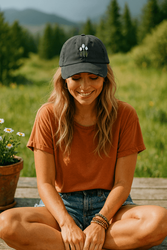 Vintage Embroidered Glacier Wildflowers Hat — Beargrass Edition - Lazy Rockin H Ecom