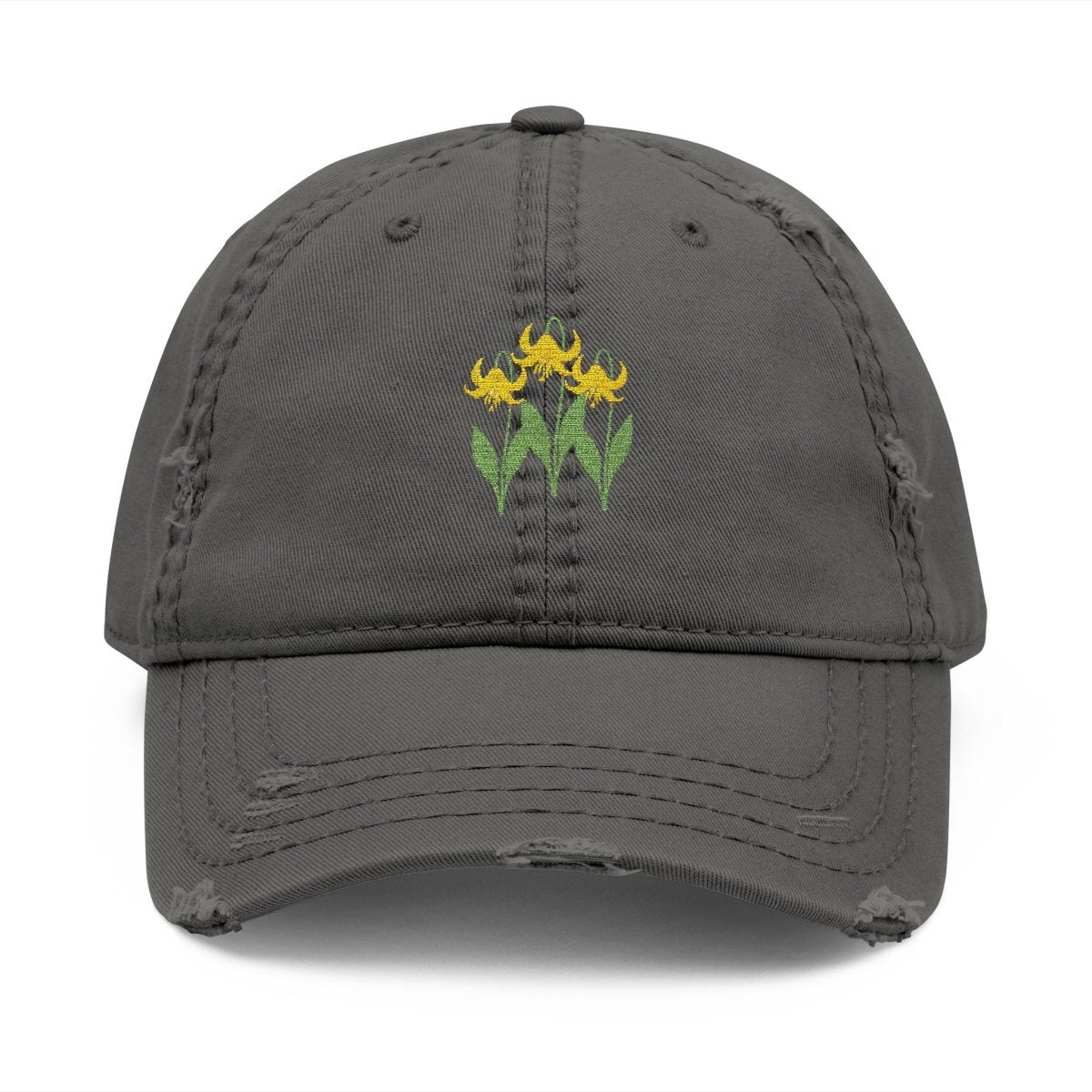 Vintage Embroidered Glacier Wildflowers Hat — Glacier Lily Edition - Lazy Rockin H Ecom