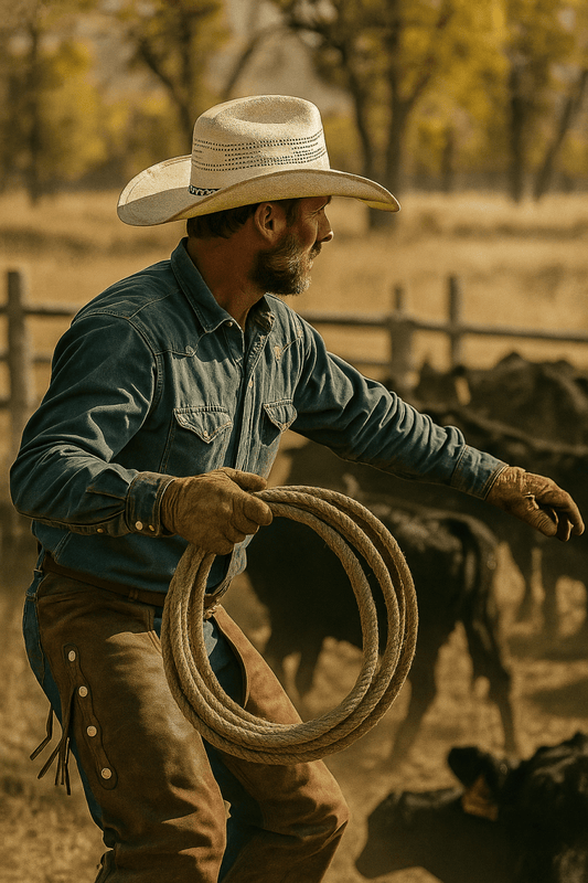 Vintage Montana Straw Cowboy Hat - Lazy Rockin H Ecom