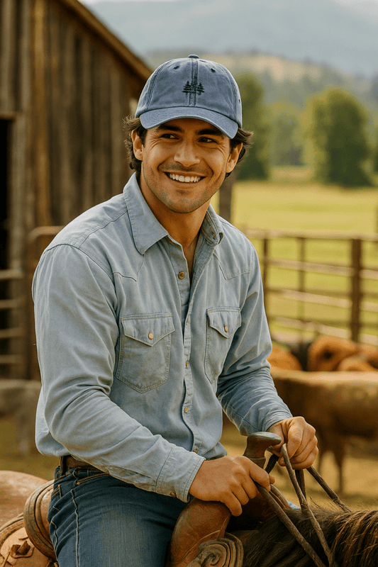 Wayward Pine Vintage Ball Cap – Black Edition - Lazy Rockin H Ecom