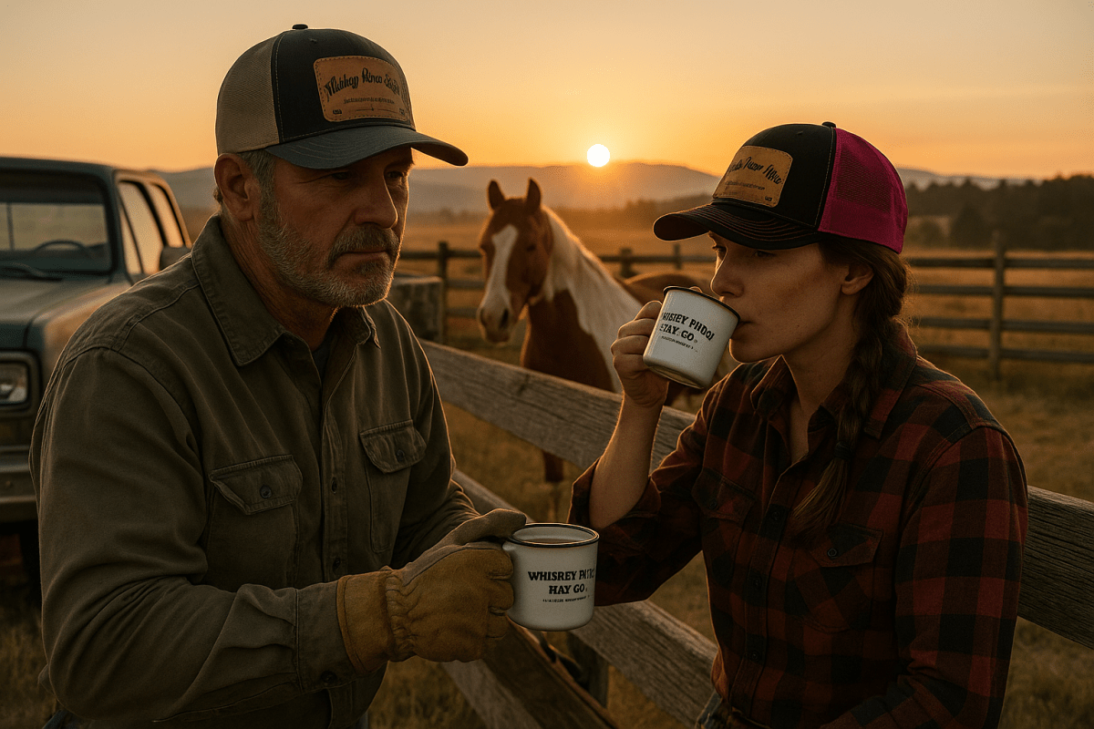 Whiskey River Hat Co. – Rugged Snapback for Work, Trail & Campfire - Lazy Rockin H Ecom