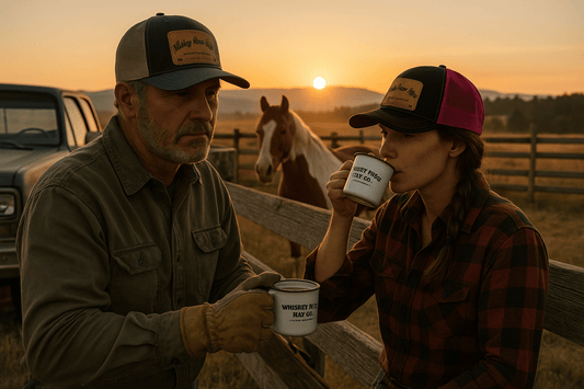 Whiskey River Hat Co. – Rugged Snapback for Work, Trail & Campfire - Lazy Rockin H Ecom